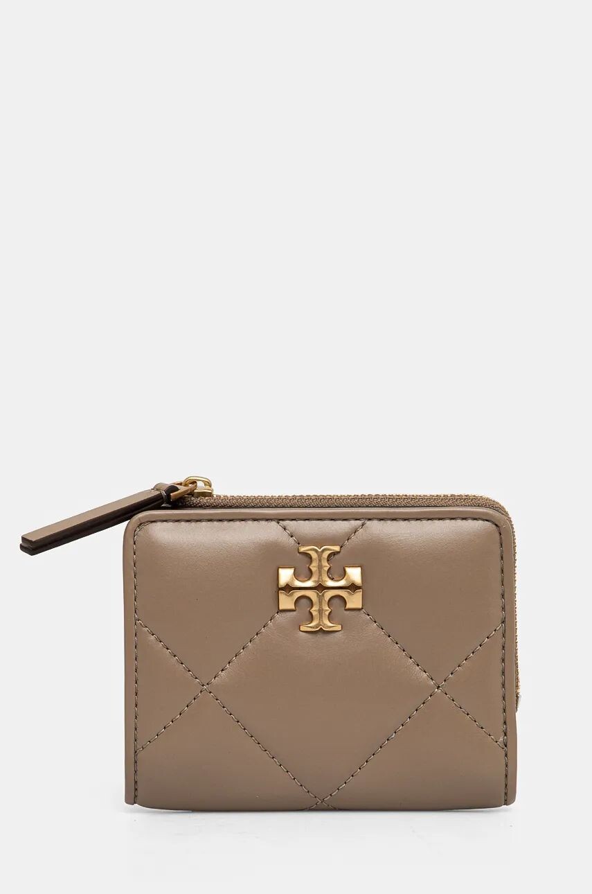 

Кожаный кошелек Tory Burch Kira Diamond, коричневый