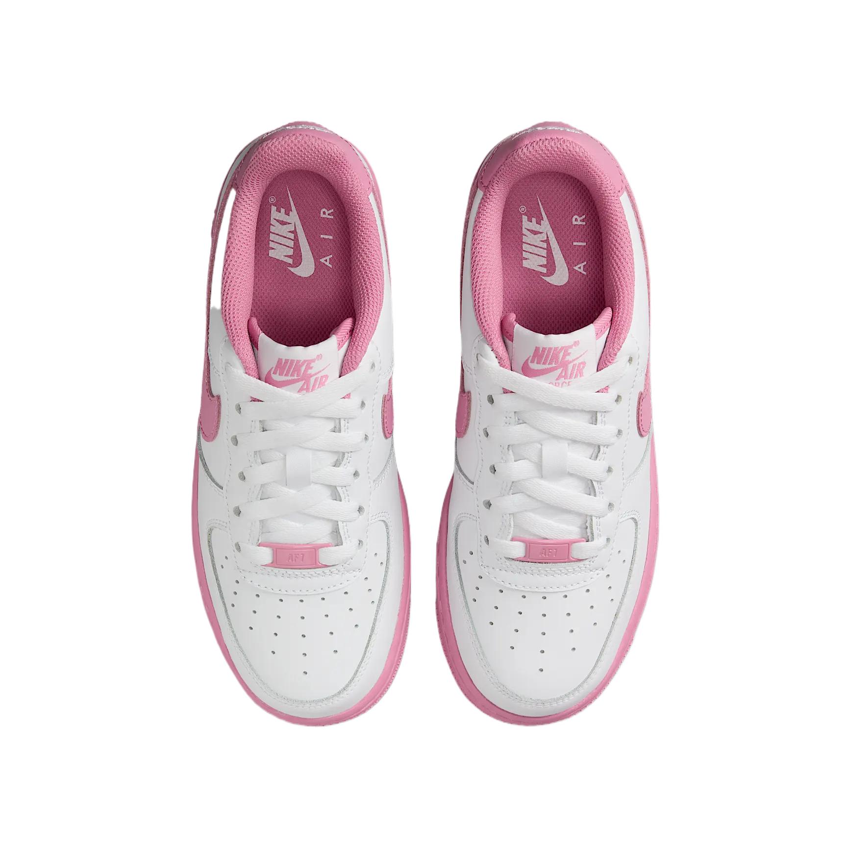 Nike Кроссовки Air Force 1 Low Top Kids' Training Shoes белые розовые Unisex — фото 3