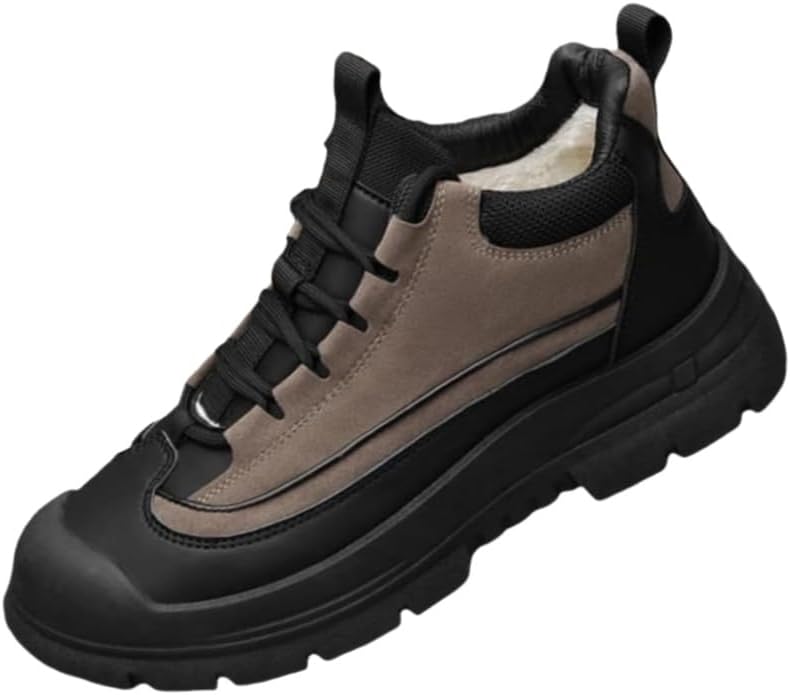 

Мужские большие высокие ботинки FmShi с противоскользящей подошвой и толстой внутренней подкладкой, обеспечивающие тепло и комфорт. Зимние снеговые ботинки, коричневый