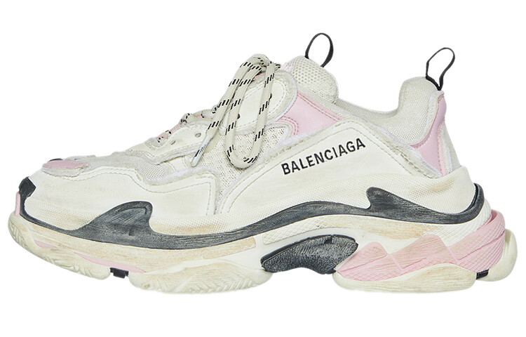 Кроссовки Balenciaga Triple S White Pink Pre-Distressed Women's