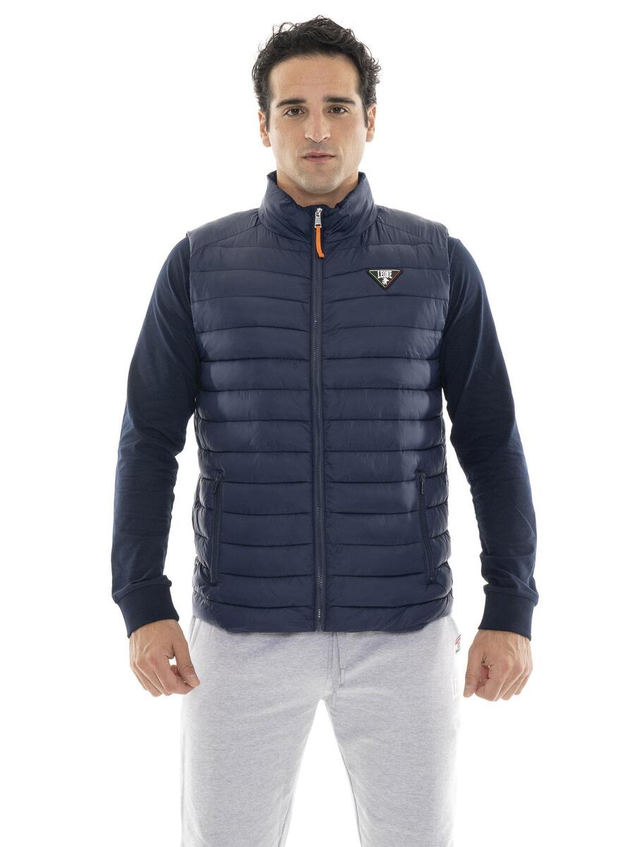 

LEONE 1947 APPAREL Простая мужская куртка без рукавов с застежкой-молнией по всей длине