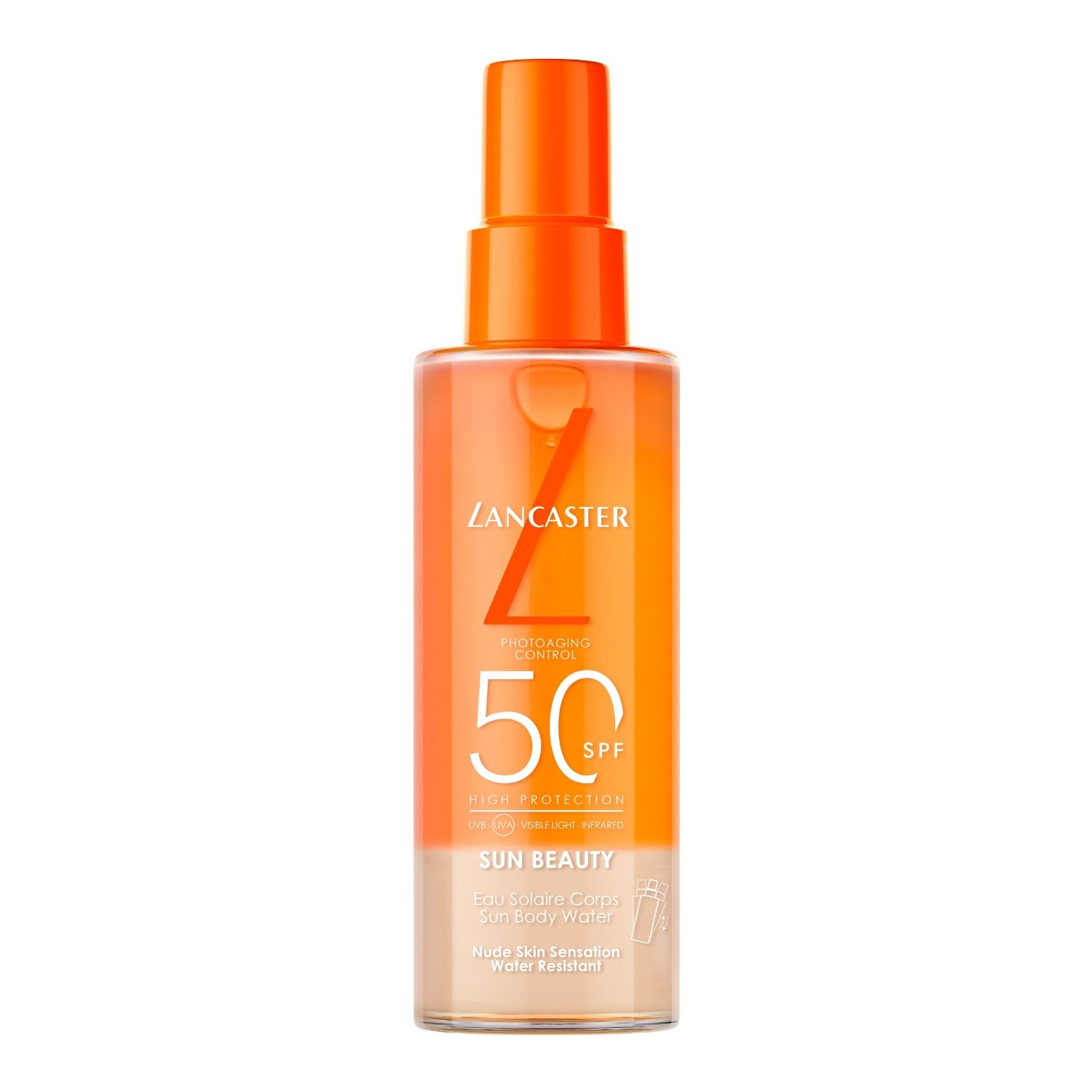 Солнцезащитный крем sun beauty sun body water spf50 Lancaster, объем 150 мл