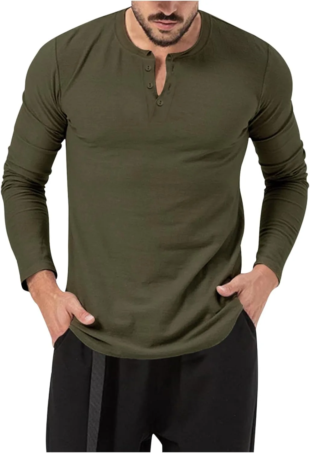 

Мужская футболка с длинным рукавом и V-образным вырезом Muscularfit