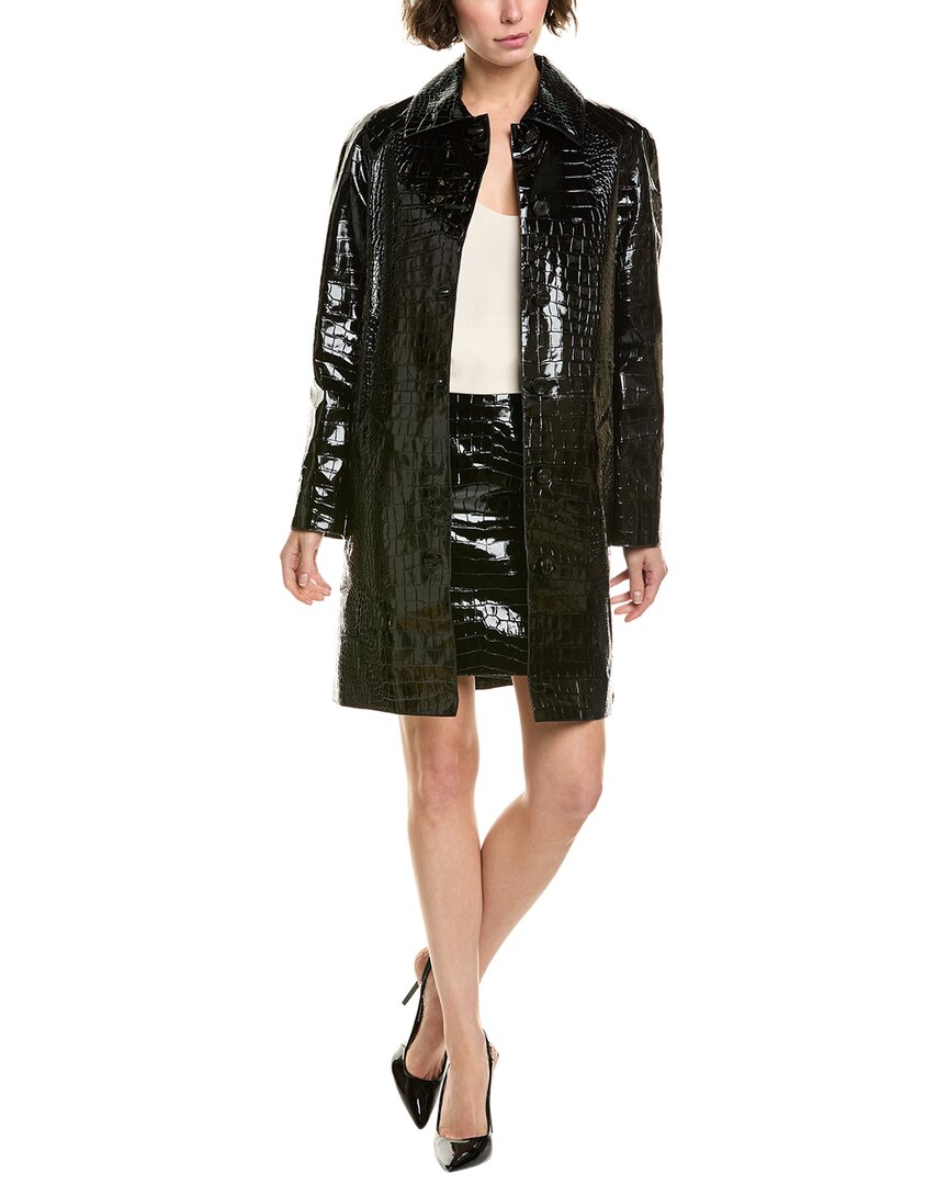 

Michael Kors Collection Крокодиловая кожа с тиснением Пальто, черный