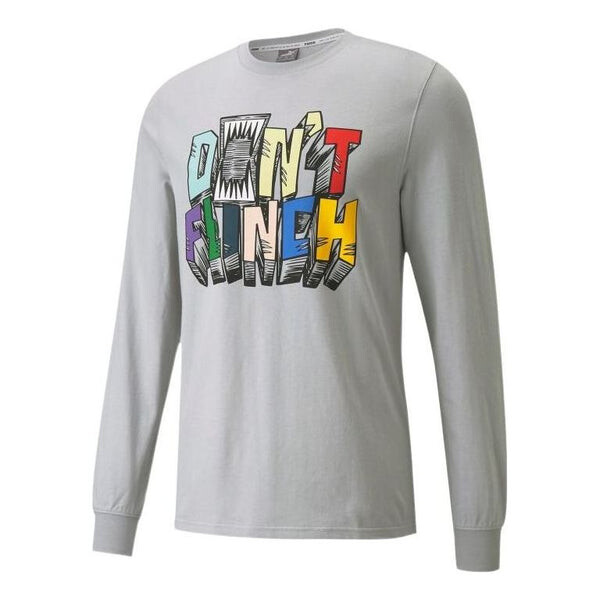 

Футболка scouted funny alphabet printing sports round neck long sleeves gray Puma, бежевый