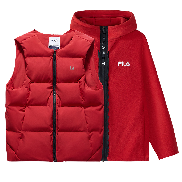 

Пуховик 2-предметный набор Legend Red подростки FILA KIDS, красный