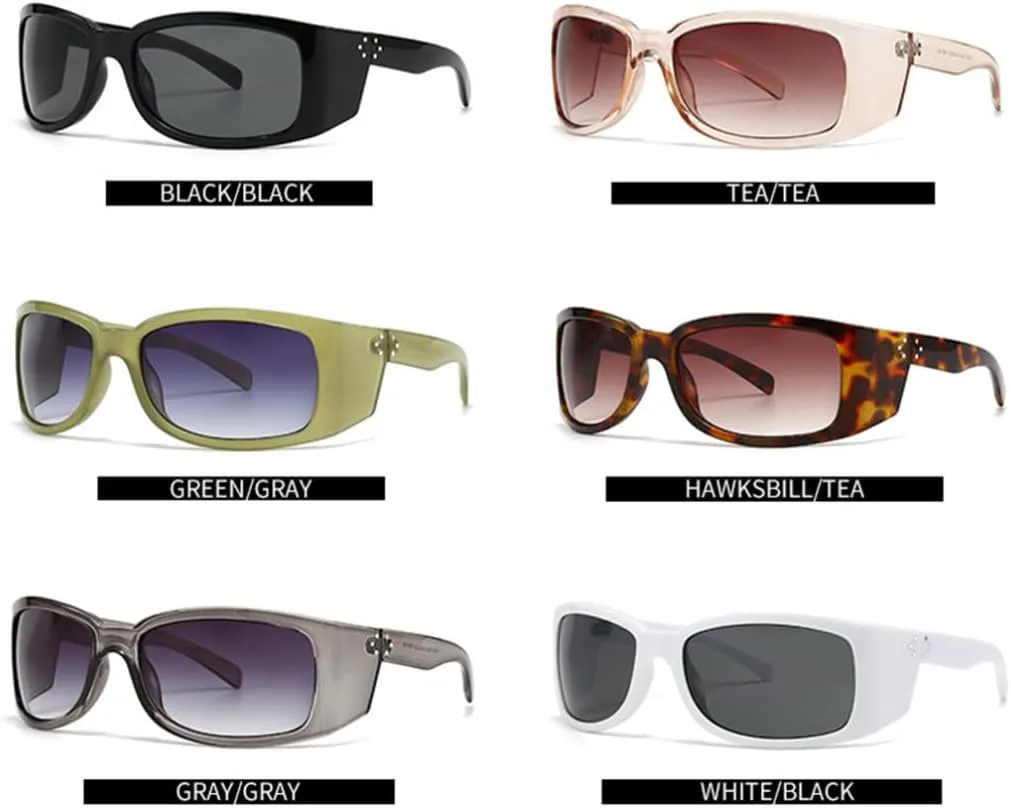 

Солнцезащитные очки в оправе для женщин и мужчин, роскошные дизайнерские винтажные панк-очки, популярные ретро-очки с защитой от УФ-излучения UV400 SZVVBKK, Gray Gray