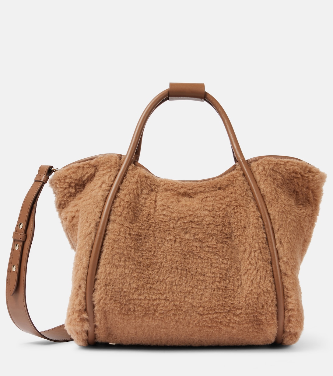 

Маленькая пляжная сумка-мешок Teddy Max Mara, Camello