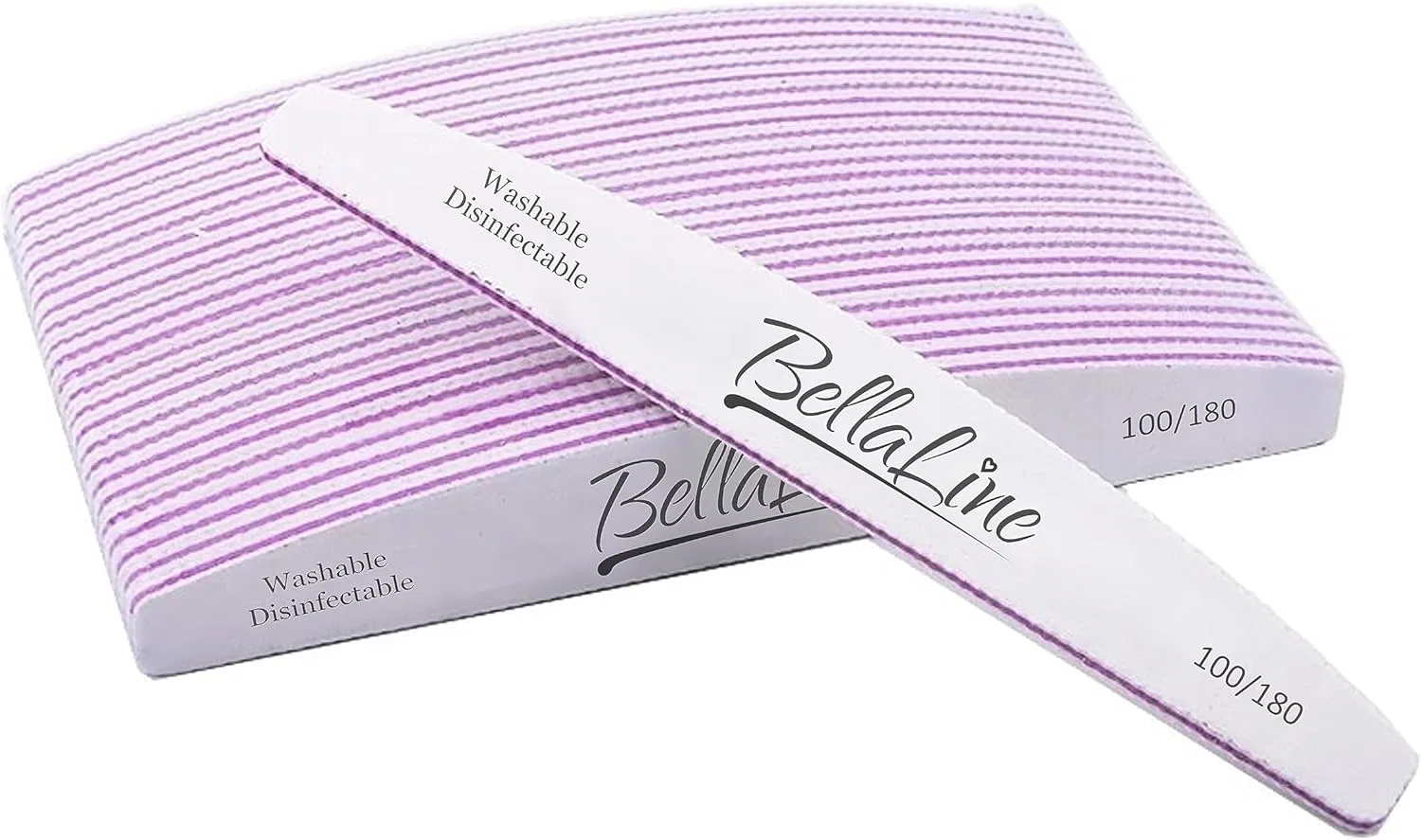 Профессиональные пилки для ногтей BellaLine 100/180 грит, 25 шт. Bellaline