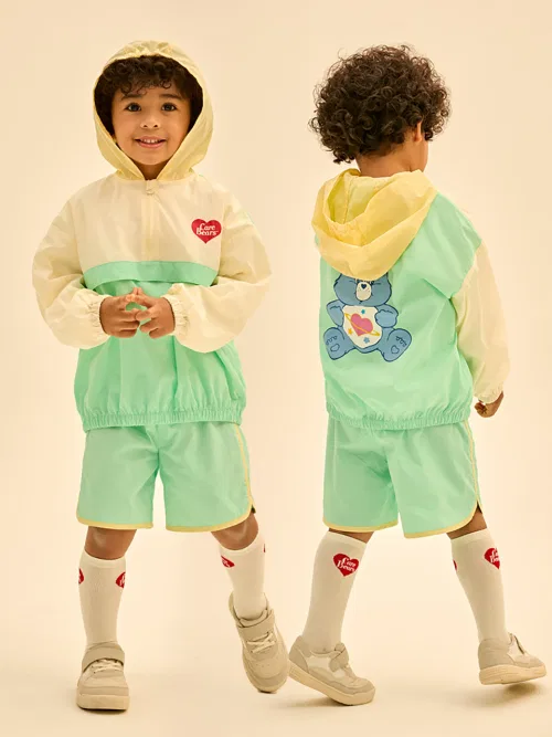 Комплект анорак с цветными блоками «Мишки Care Bears» (верх и низ)