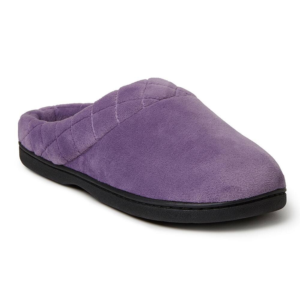 Велюровые женские тапочки Dearfoams Darcy, цвет Dark Purple