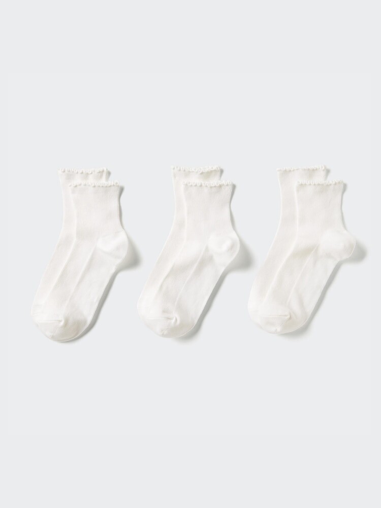 

Носки, 3 пары Uniqlo, цвет 00 белый