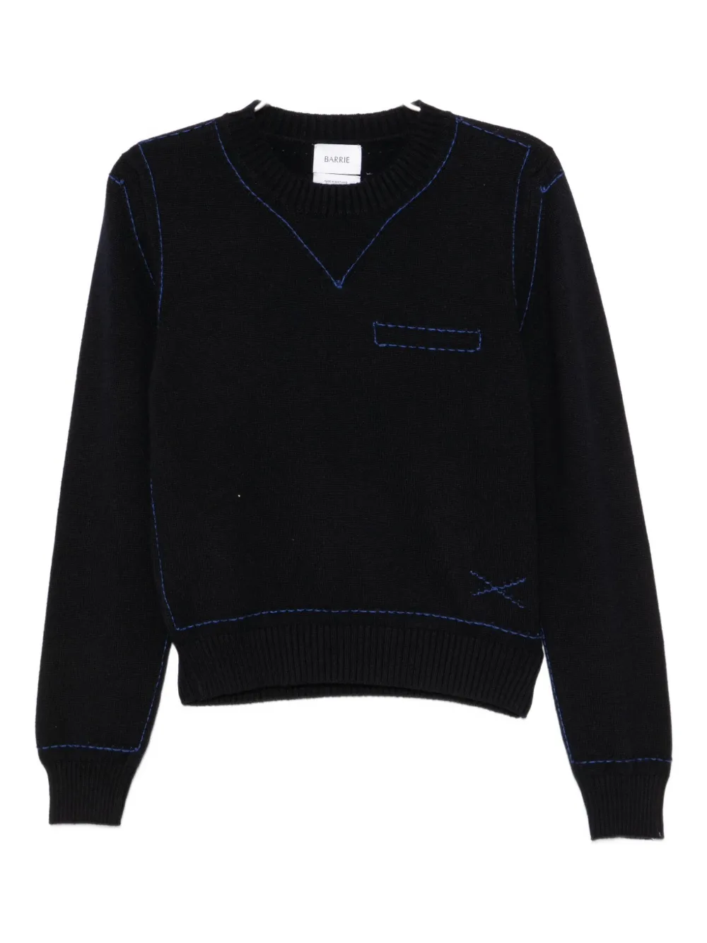 

Джемпер с декоративной строчкой Barrie, черный