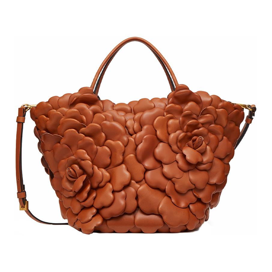 

GARAVANI Atelier Кожаная Сумка Ведро, Плечевая Сумка, Кроссбоди, Женская Сумка Коричневая Valentino