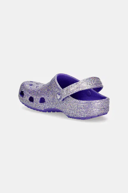 Сланцы детские с блестками Classic Fantasy Glitter Clog K Crocs, фиолетовый — фото 3