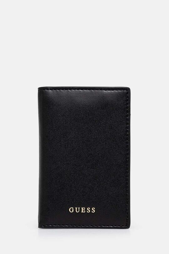 

Кожаный футляр для карт Guess, черный