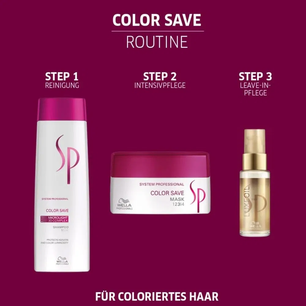 Подарочный набор Wella SP Colour Save: шампунь 250 мл + маска 200 мл + масло Luxeoil 30 мл Wella Professionals — фото 3