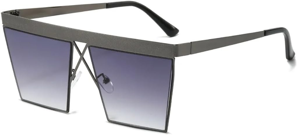 

Роскошные солнцезащитные очки с градиентным переходом цвета для женщин, модный дизайн с контрастными цветами, ретро-очки для мужчин с защитой от УФ-излучения UV400 SZVVBKK, Gun Color Gray