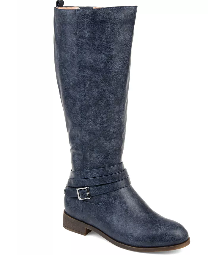 Женские сапоги Ivie Extra Wide Calf до колена для верховой езды Journee Collection, синий
