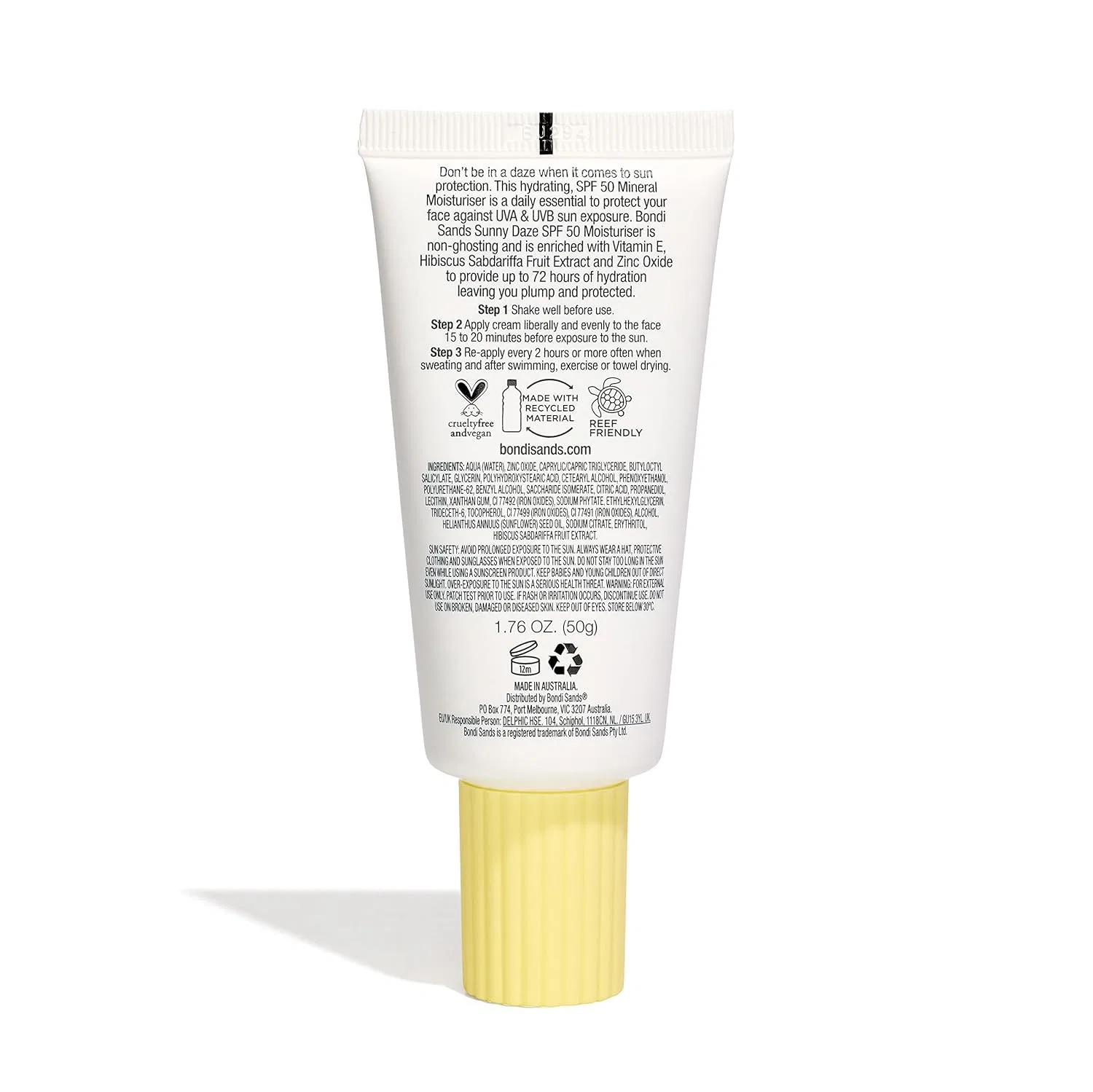 Минеральный солнцезащитный крем «Sunny Daze SPF 50» для лица от Bondi Sands Bondi Sands, White — фото 2