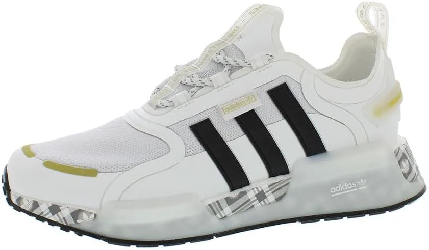 Детские кроссовки для бега Adidas NMD_V3, белый/черный/золотой