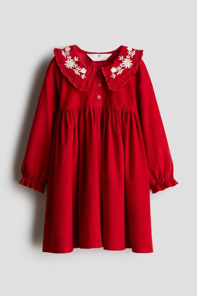 

Вельветовое платье H&M, красный