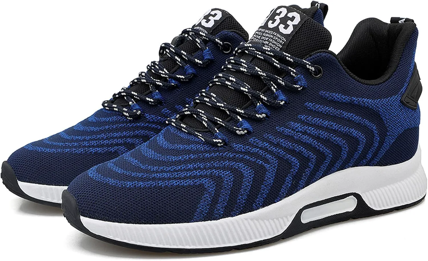 

Кроссовки CERYTHRINA Men Elevator с невидимой прибавкой в росте, спортивные туфли с увеличением роста на 6 см, дышащие, на шнуровке, синий