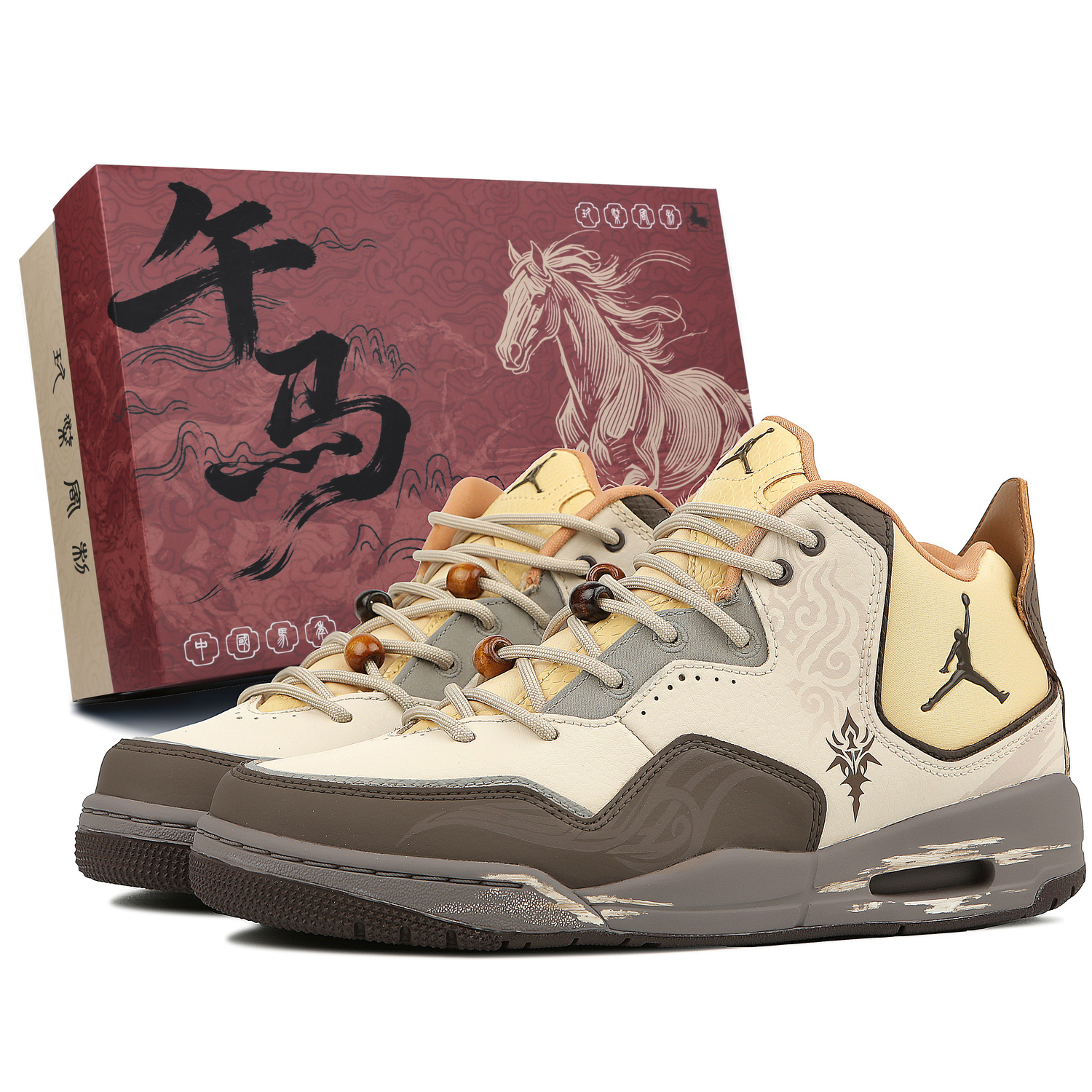 Jordan Кроссовки баскетбольные мужские Courtside 23 Cushioning Mid top Vintage коричневые — фото 3