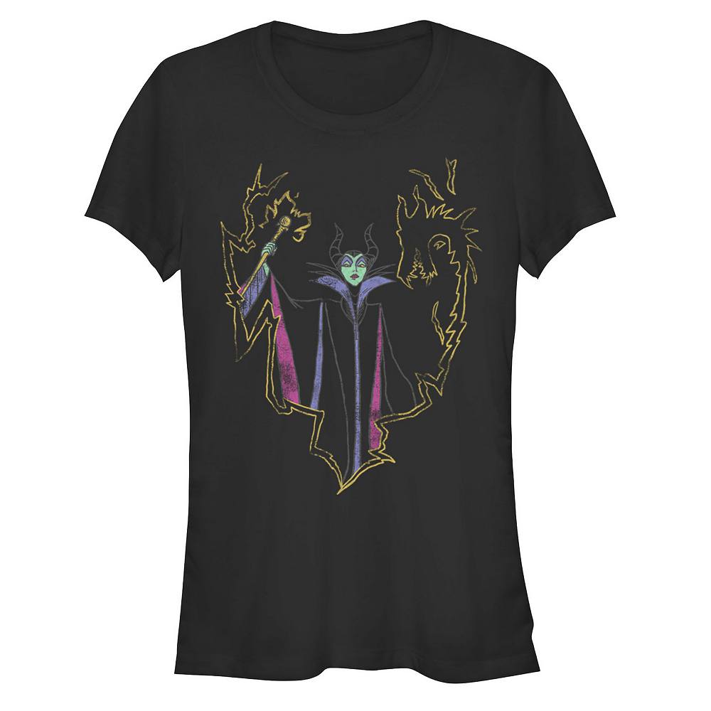 

Женская волшебная футболка Disney's Sleeping Beauty Maleficent Licensed Character, черный