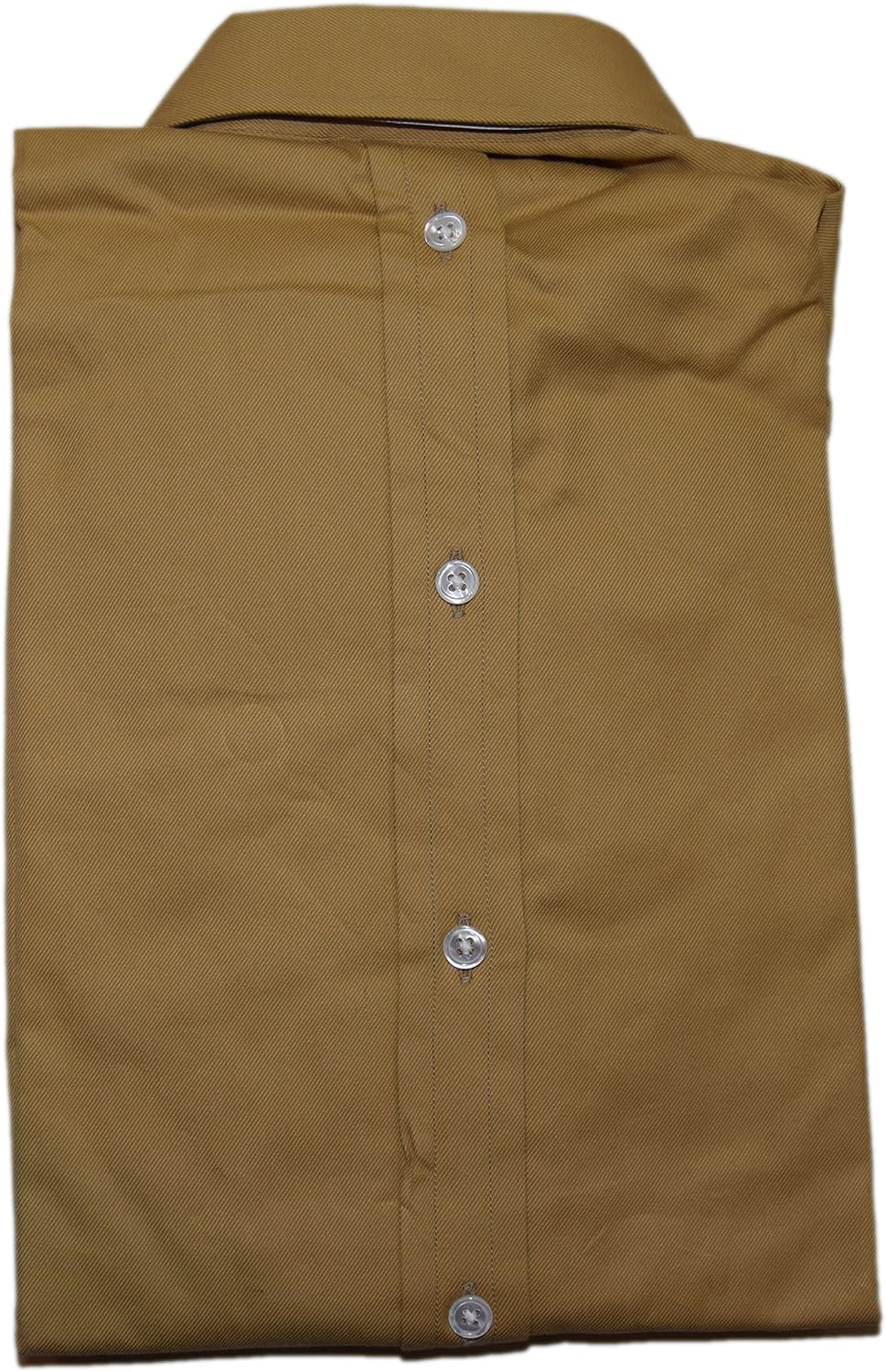 Ralph Lauren Polo Purple Label мужская коричневая бежевая хлопковая рубашка Италия, Beige Brown — фото 2
