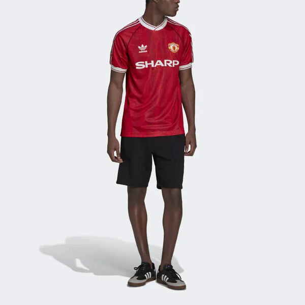 Футболка manchester united 90 домашняя футболка Adidas, красный — фото 2