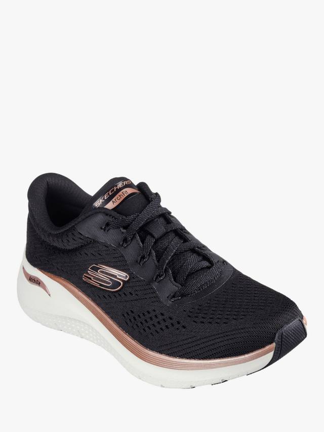 Кроссовки arch fit 2.0 glow the distance Skechers, цвет Black/Rose Gold — фото 2