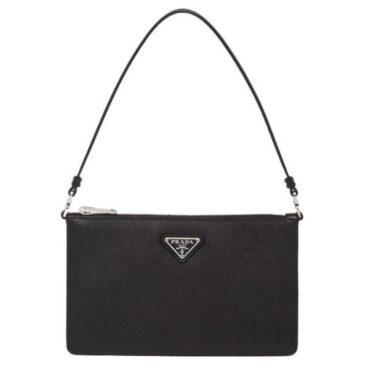 

PRADA Сумка через плечо из кожи Saffiano черная женская