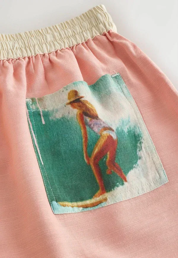Шорты Next, surfer scenic print, свободная посадка на резинке — фото 2
