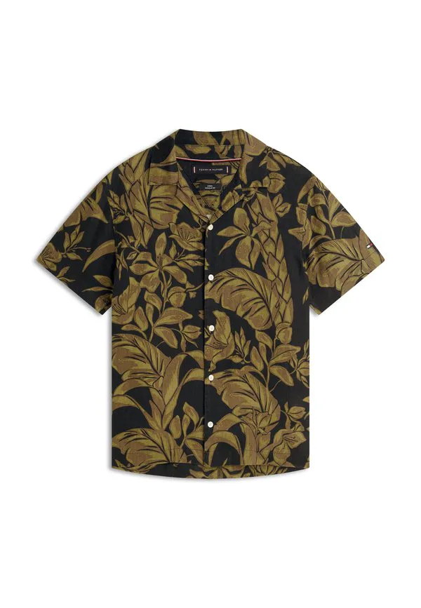 Рубашка с коротким рукавом из льна с цветочным принтом, прямого кроя. Tommy Hilfiger, Dark Night Navy — фото 4
