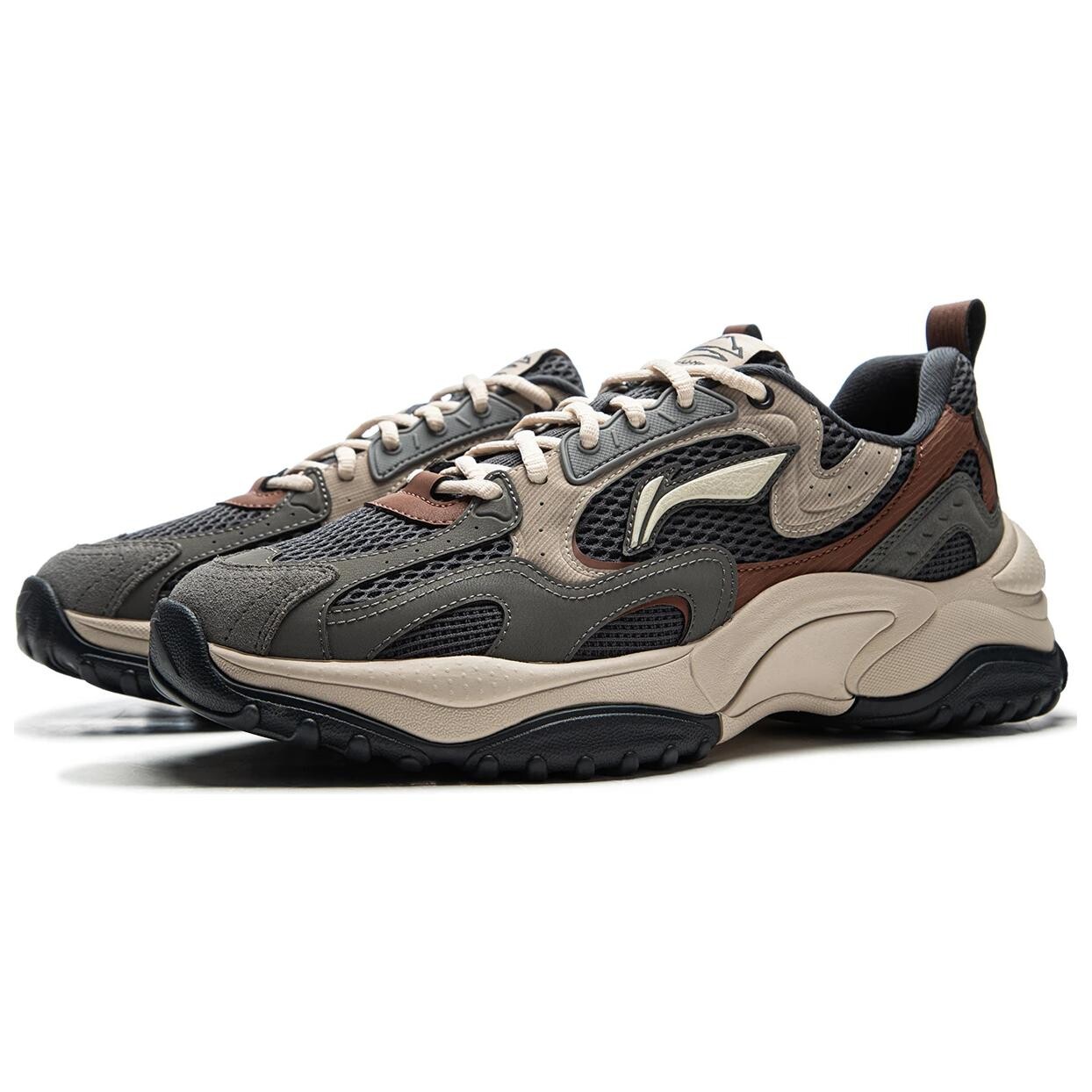 Кроссовки LINING Churui Lifestyle Shoes Men Low-top Cold Sandalwood Black / Tile Ash Gray / Dust Smoke Gray, черный — фото 3