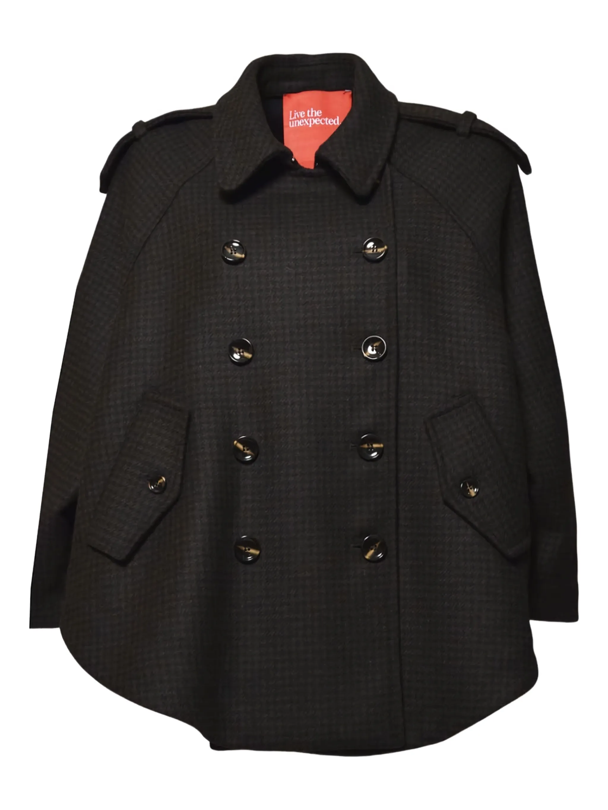 

Двубортный жакет в ломаную клетку Merci, серый