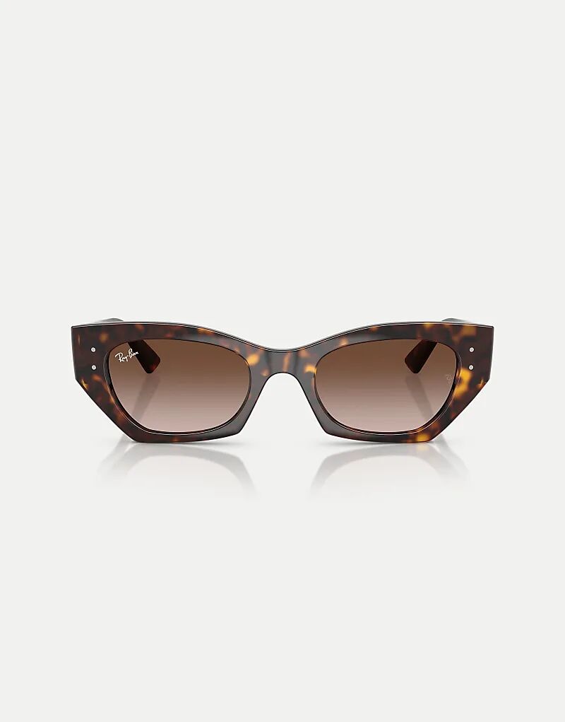 

Солнцезащитные очки Ray-Ban Zena необычной формы с коричневыми линзами цвета «гавана»