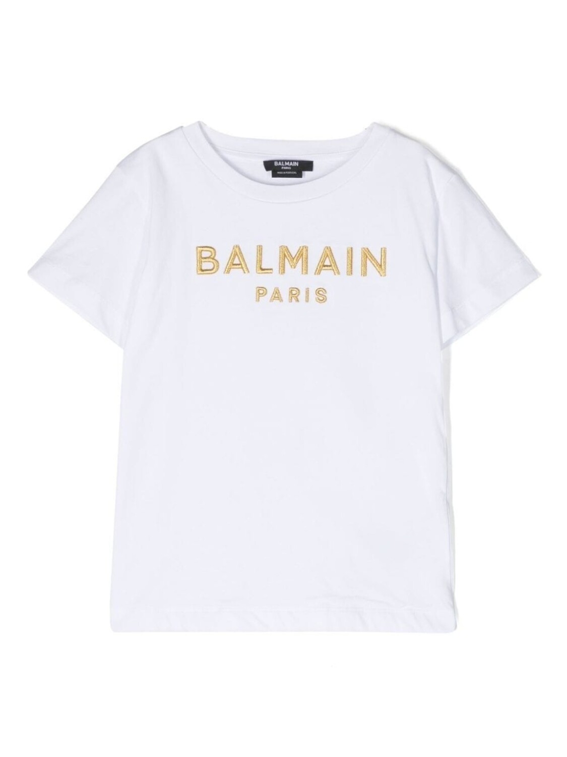 

Balmain Kids футболка с вышитым логотипом, белый