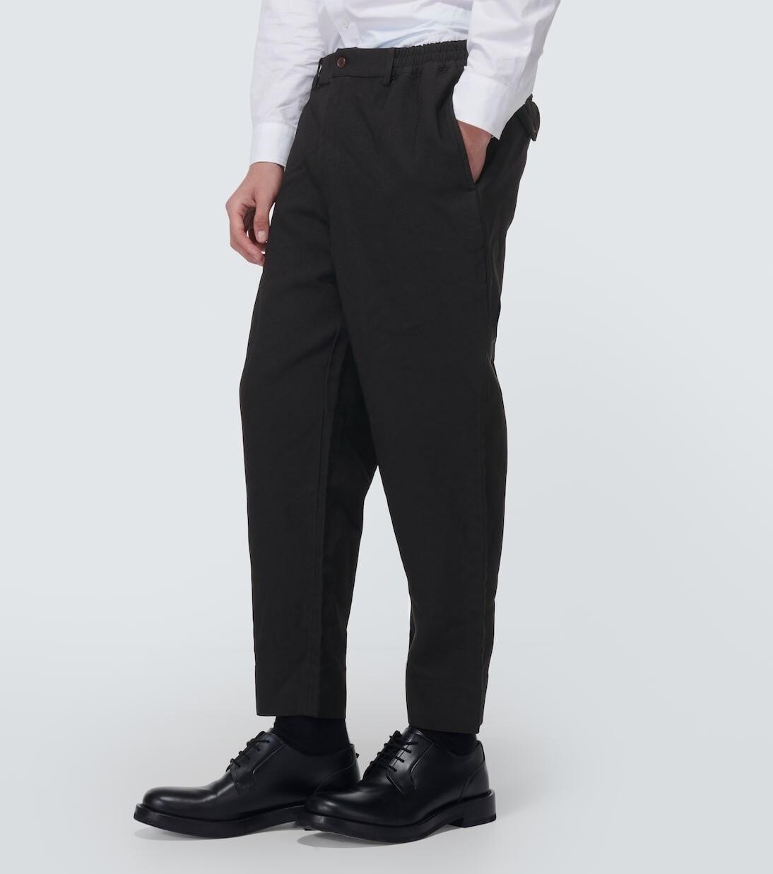 Укороченные брюки со средней посадкой Comme Des Garçons Homme Deux, черный — фото 3