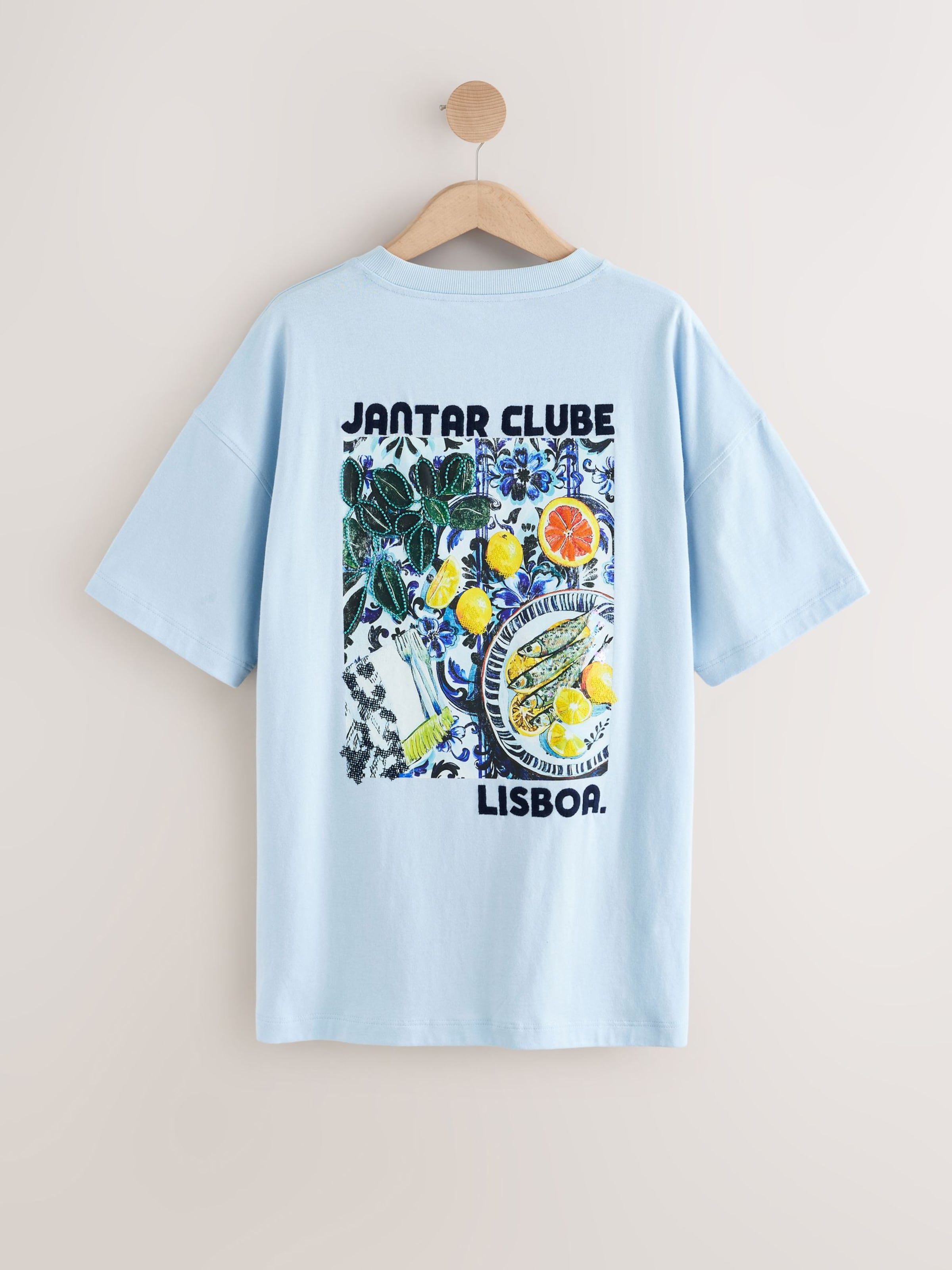 Next Футболка в цвете Marine Blue, Light Blue — фото 2