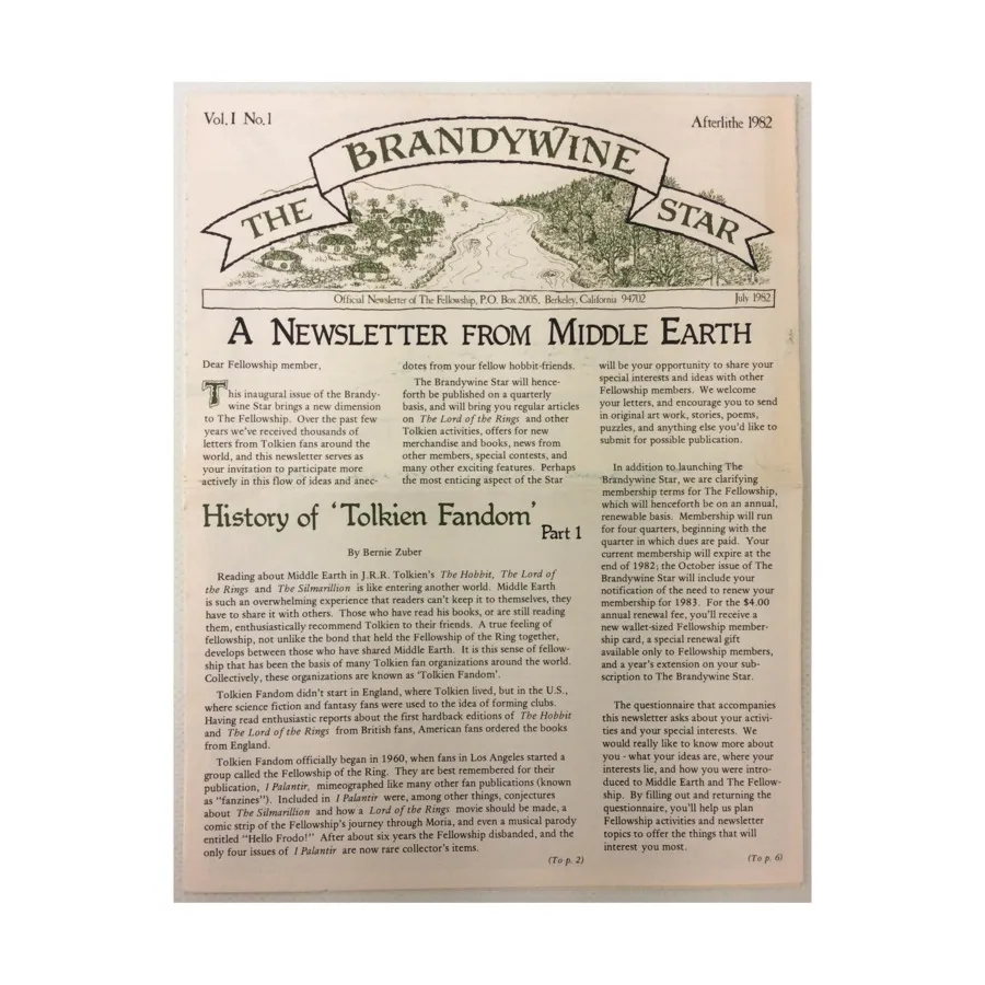 

Журнал Vol. II, #1 "How to Make an Elven Cloak", Brandywine Star