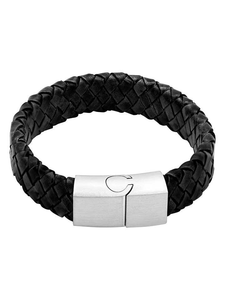 

Steel_Art Кожаный браслет черного цвета