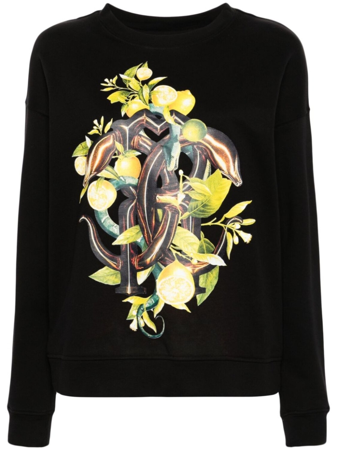

Roberto Cavalli толстовка с принтом Lemon And Snake, черный