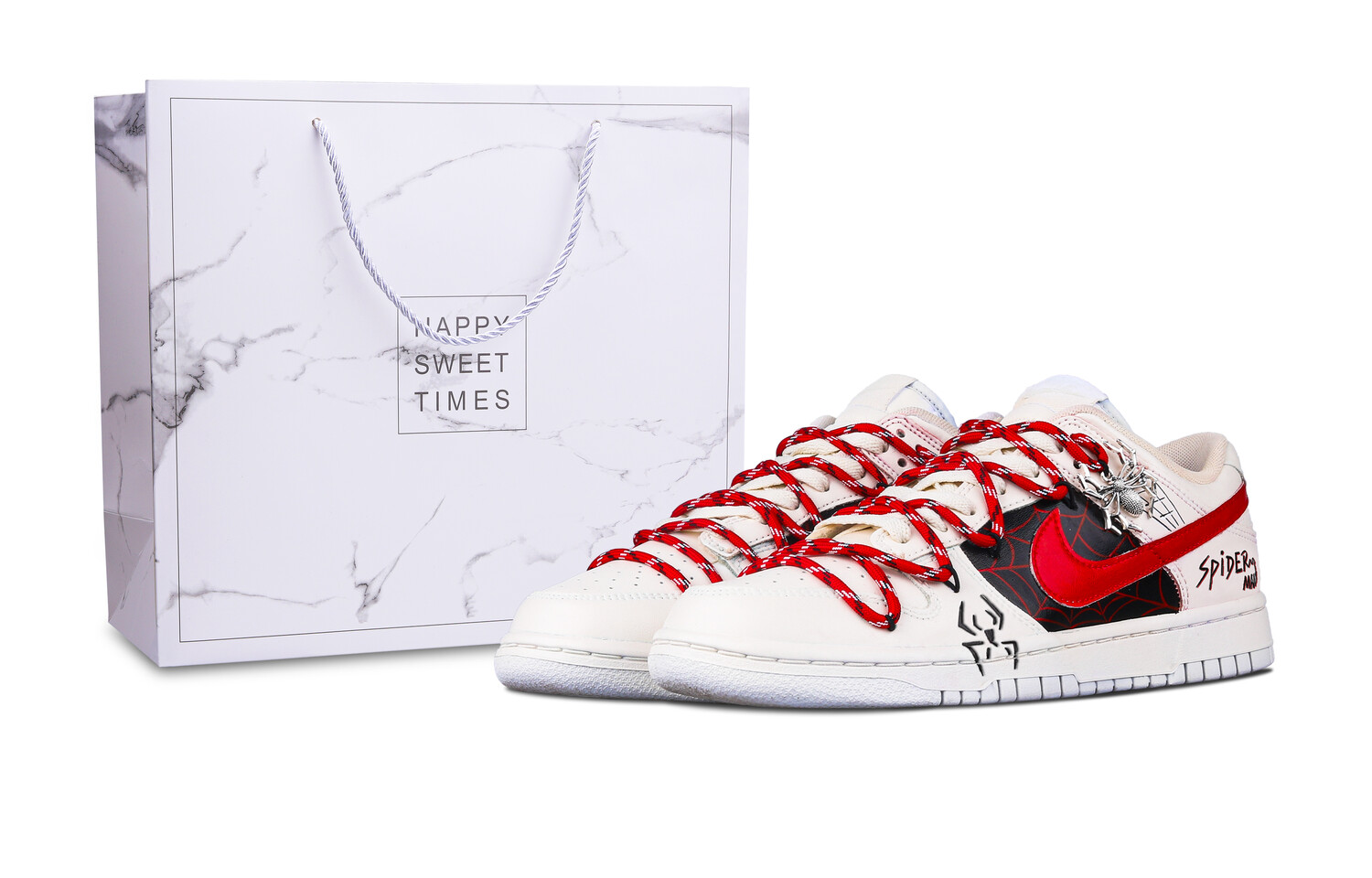 

Кроссовки Nike Dunk Skateboarding Shoes Men Low-top White, красный