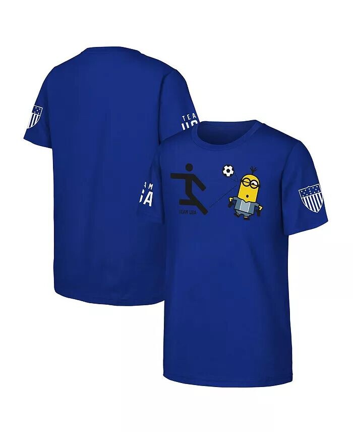 

Мужская и женская футболка Royal Team USA Minions Soccer Outerstuff, синий