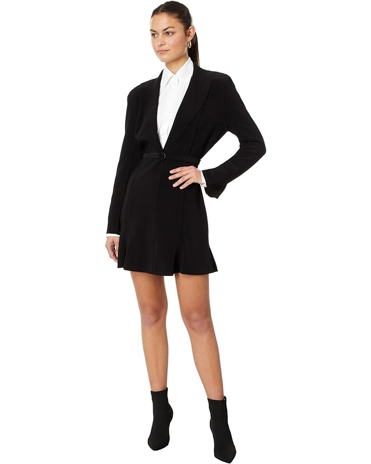 

Платье Norma Kamali Single Breasted Fishtail Mini, черный