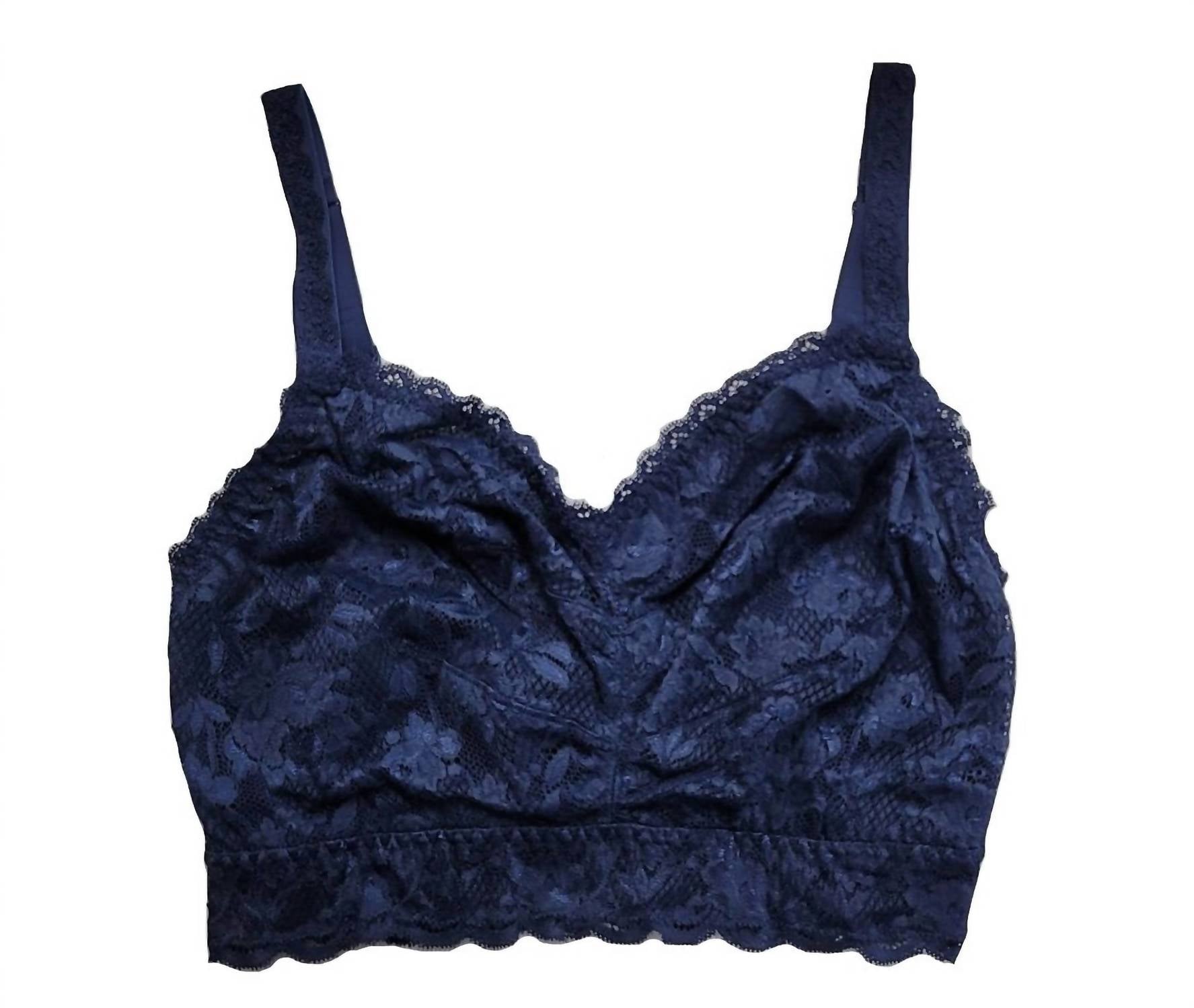 

Женский бюстгальтер-бралетт Never Say Never Ultra Curvy Sweetie Bralette темно-синего цвета Cosabella