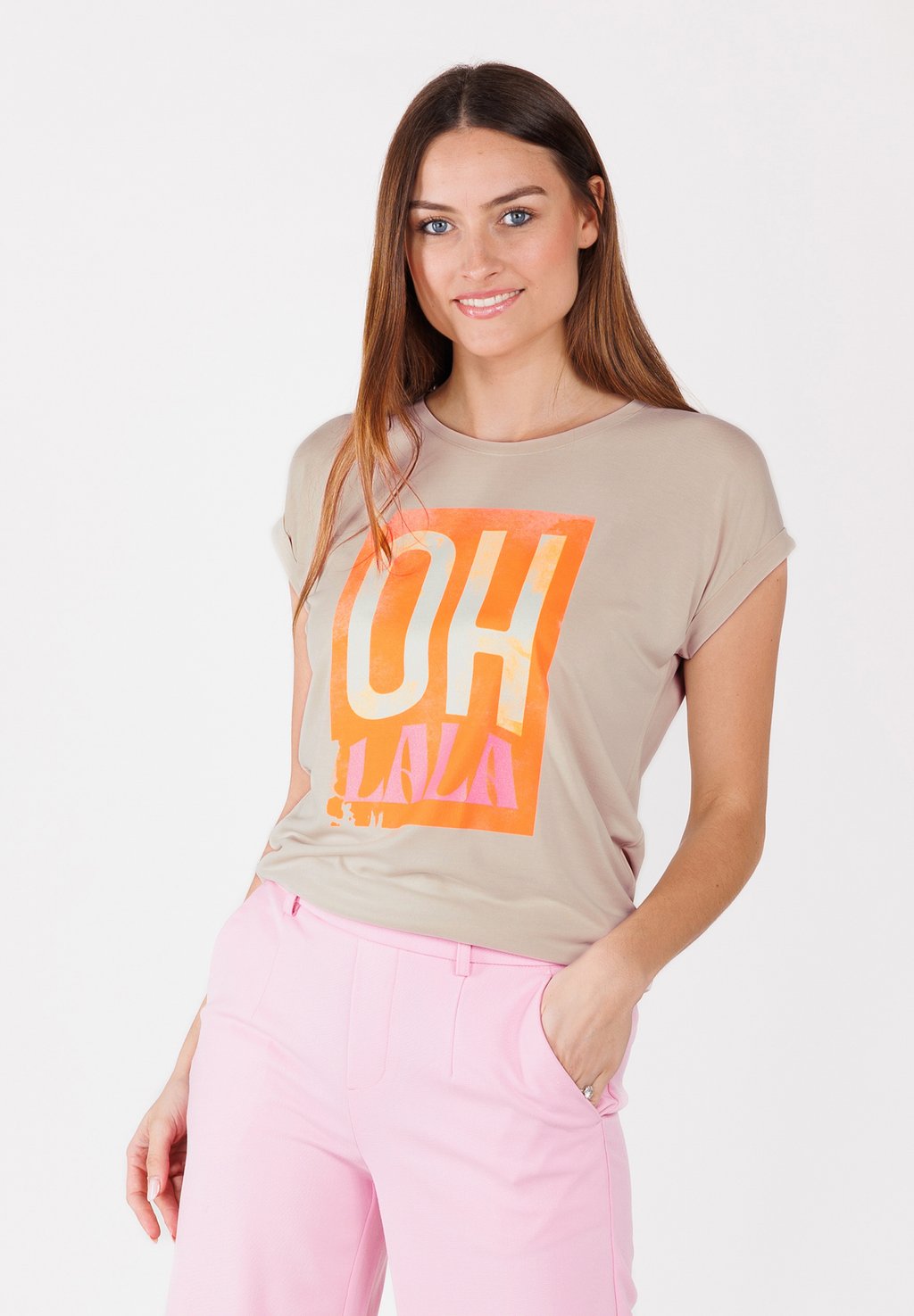 

Футболка с принтом OHLALA ROUND Key Largo, бежевый