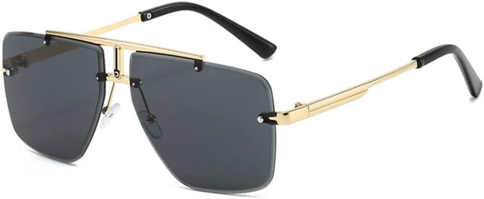 

Роскошные солнцезащитные очки для женщин и мужчин, модные солнцезащитные очки, популярные для вечеринок и вождения, золотисто-серые, один размер TYUVIVO, Gold Gray